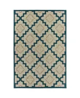 Oriental Weavers Latitude 804I3 Gray 7'10" x 10' Outdoor Area Rug