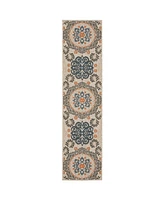 Oriental Weavers Latitude 1903W Gray 1'10" x 7'6" Runner Rug