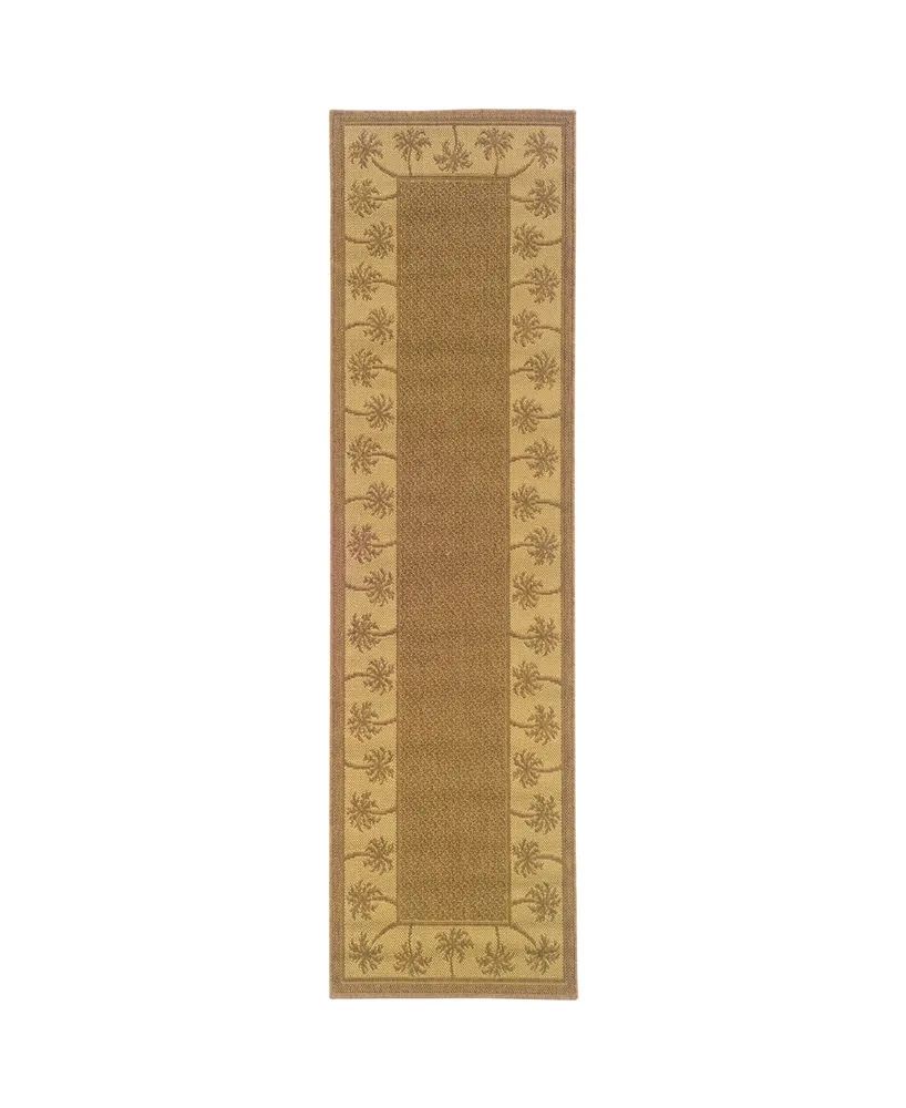 Jhb Design Veranda VER03 Tan 2'3" x 7'6" Runner Rug