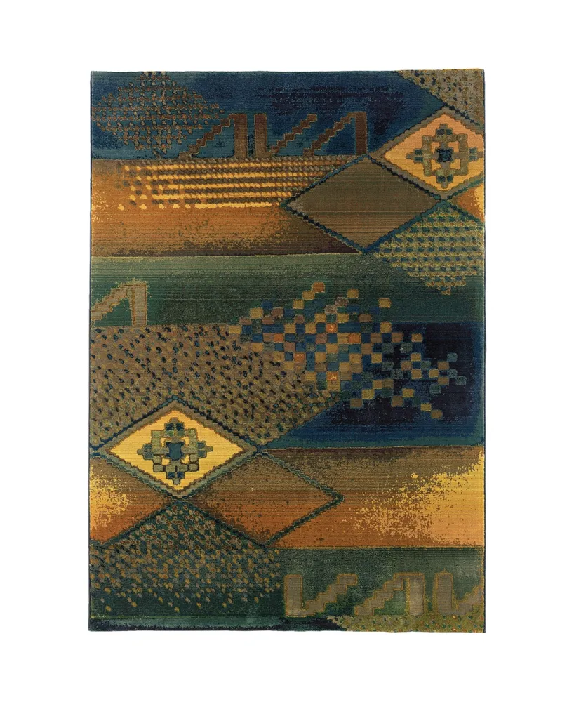 Jhb Design Kismet KIS014 Blue 2'3" x 4'5" Area Rug