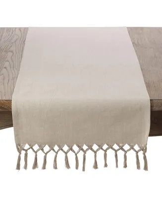 Saro Lifestyle Knotted Tassel Table Runner
