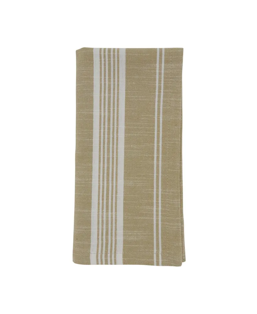 Saro Lifestyle Striped Napkin Set of 4