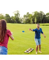 Hey Play 2-In-1 Washer Pitch And Beanbag Toss Set - Indoor Or Outdoor Wooden Classic Team Backyard And Tailgate Party Games For Kids And Adults