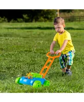 Hey Play Bubble Lawn Mower - Toy Push Lawn Mower Bubble Blower Machine, Walk Behind Outdoor Activity For Toddlers, Boys And Girls