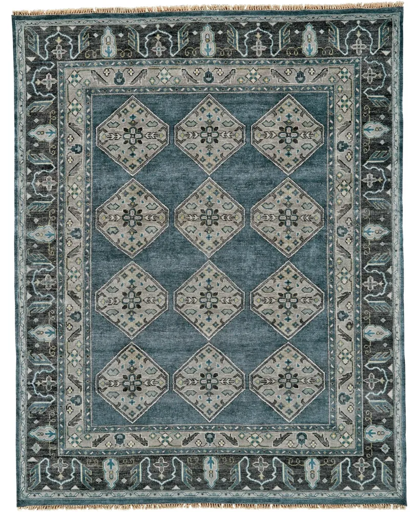 Feizy Ustad R6111 Blue 2' x 3' Area Rug