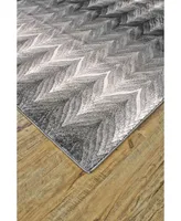 Feizy Bleecker R3589 Silver 5' x 8' Area Rug