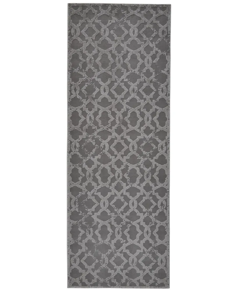 Feizy Akhari R3675 Silver 2'10" x 7'10" Runner Rug