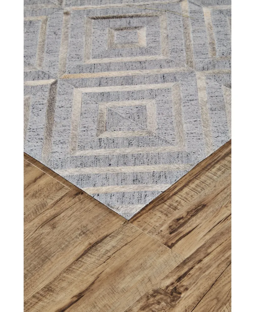 Feizy Fannin R0754 Gray 5' x 8' Area Rug