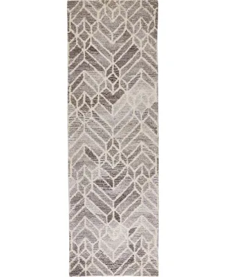 Feizy Asher R8769 Gray 2'6" x 8' Runner Rug