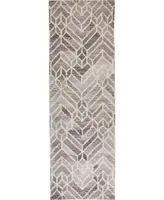 Feizy Asher R8769 Gray 2'6" x 8' Runner Rug