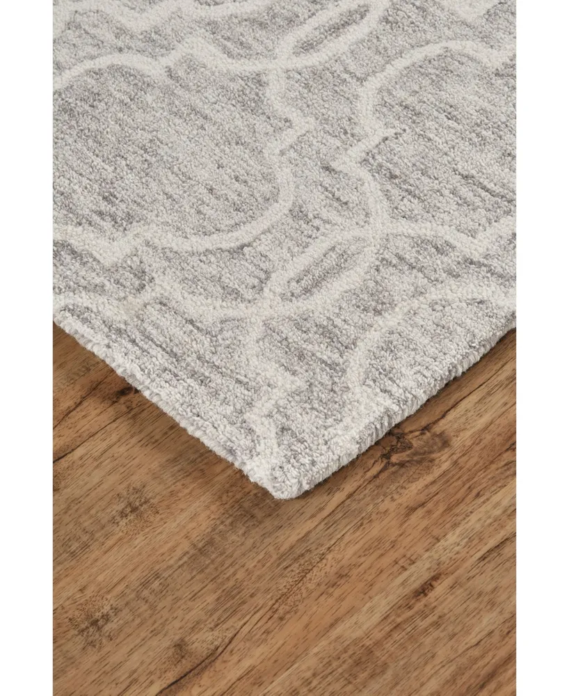 Feizy Belfort R8775 Silver 5' x 8' Area Rug