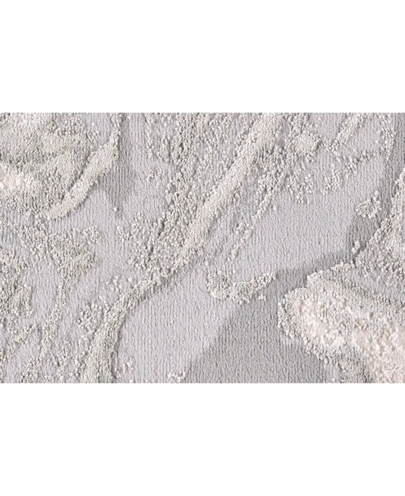 Feizy Prasad R3894 Silver 5' x 8' Area Rug