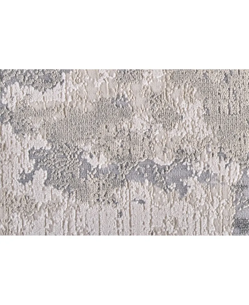 Feizy Prasad R3970 Gray 5' x 8' Area Rug