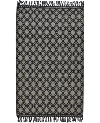 Feizy Phoenix R0808 Black 3'6" x 5'6" Area Rug