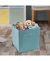 Sorbus 11 Inch 6 Pack Foldable Fabric Storage Bins with Handles - for Organizing Pantry, Closet, Playroom, and More (Pastel Blue, Green and Yellow