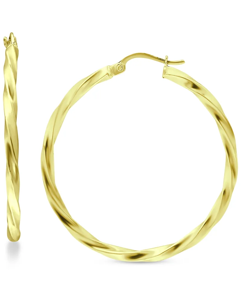 Giani Bernini Large Twist Hoop Earrings in 18k Gold-Plated Sterling Silver, 60mm, Created for Macy's