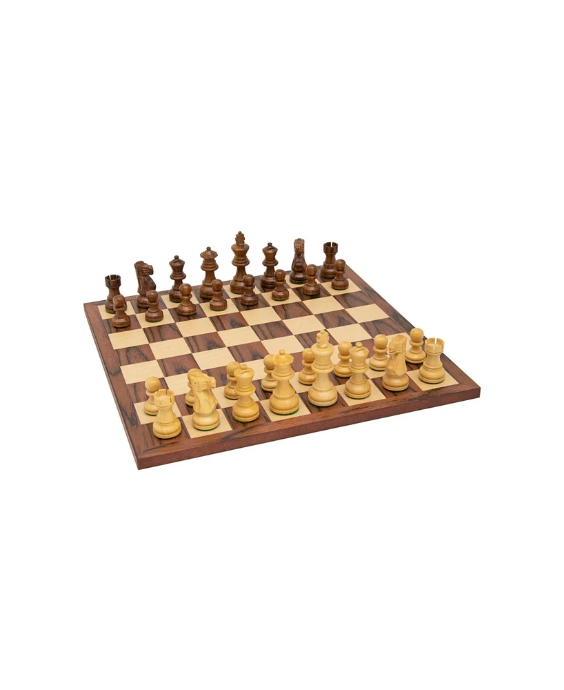 We Games Weighted Wooden Staunton Chess Set, 11.5 in. Board, 2.5 in. King