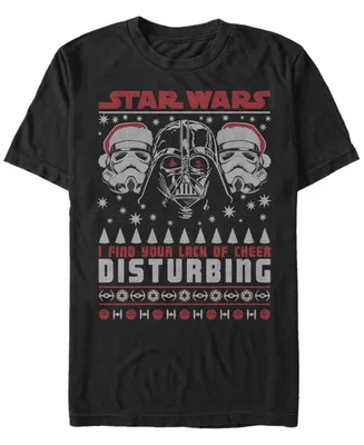 Fifth Sun Men's Star Wars Darth Vaderlack of Cheer Christmas Short Sleeve T-shirt