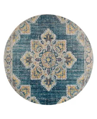 Amer Rugs Eternal Ete- Turquoise 6'7" Round Rug