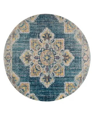 Closeout! Amer Rugs Eternal Ete- Turquoise 6'7" Round Rug