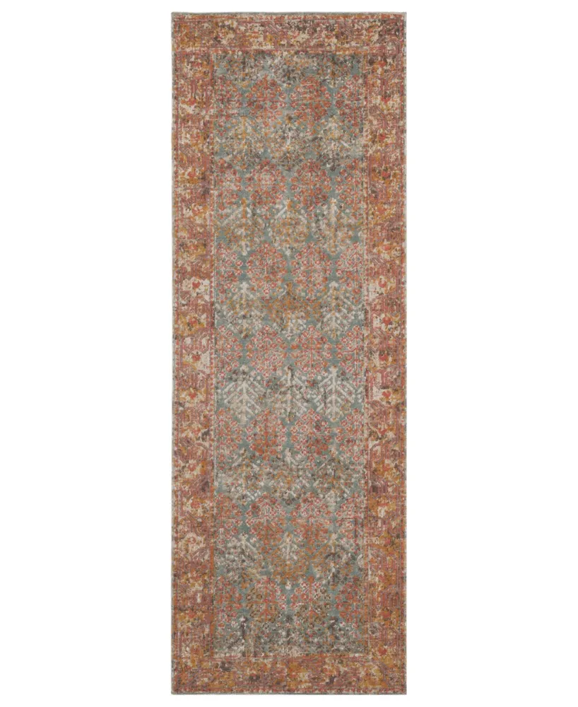 Amer Rugs Eternal Ete- Turquoise 2'7" x 7'6" Runner Rug