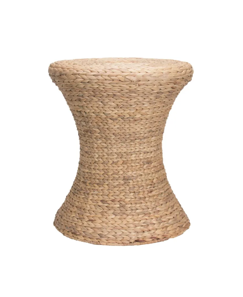 Household Essential Hourglass Water Hyacinth Wicker Table