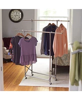 Household Essential Folding Garment Rack with Wheels