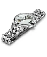 Hamilton Women's Swiss Automatic Jazzmaster Open Heart Stainless Steel Bracelet Watch 36mm