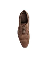 Anthony Veer Men's Ford Quarter Brogue Oxford Lace-Up Dress Shoe