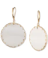 lonna & lilly Gold-Tone Colored Disc Drop Earrings