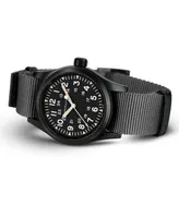 Hamilton Unisex Swiss Mechanical Khaki Field Black Nato Strap Watch 38mm