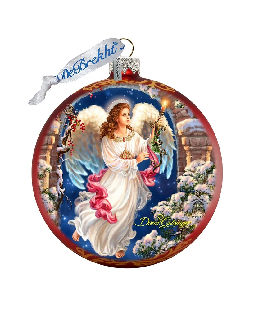 G.DeBrekht Angel in The Arch Glass Ornament Limited Edition