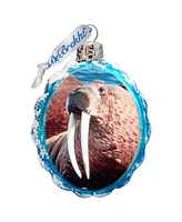 G.DeBrekht Walrus Hand Painted Glass Ornament