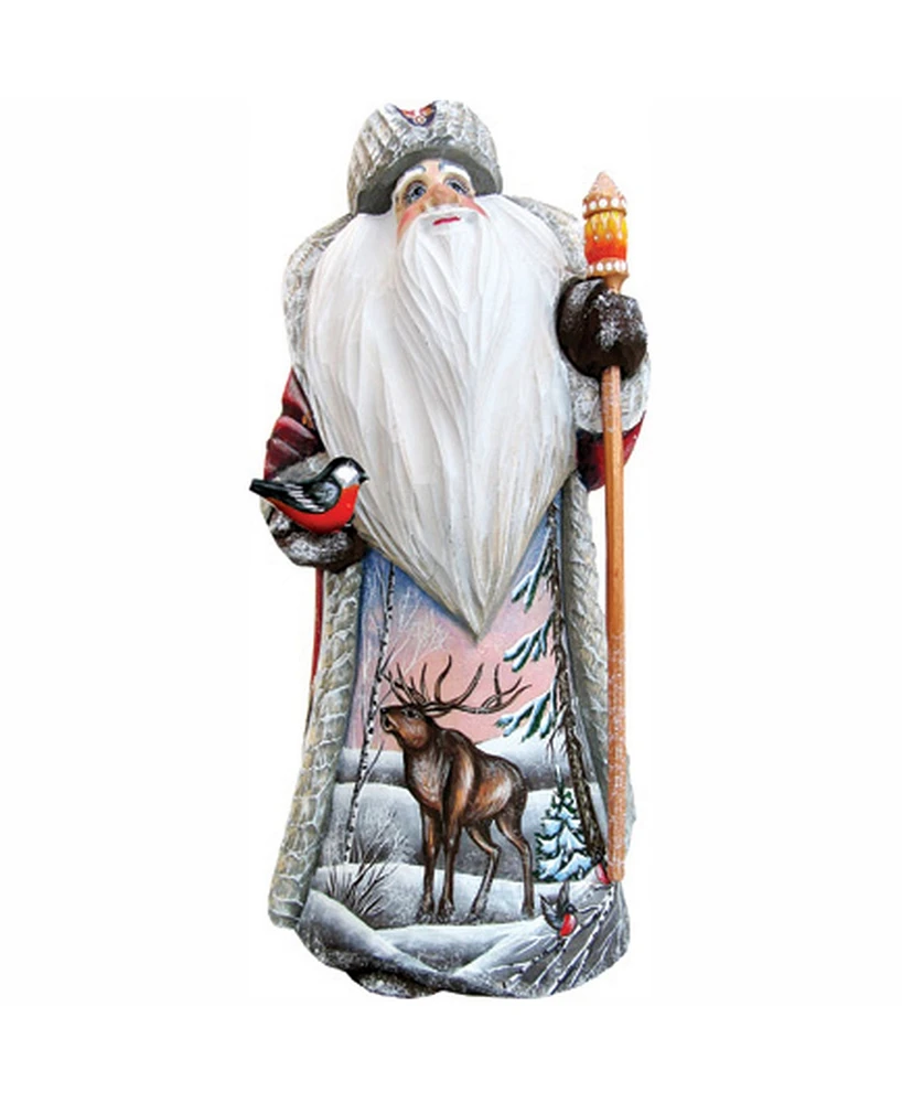 G.DeBrekht Woodcarved Hand Painted Merry Wonder Santa Figurine