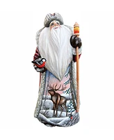 G.DeBrekht Woodcarved Hand Painted Merry Wonder Santa Figurine