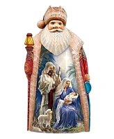 G.DeBrekht Woodcarved Hand Painted Holy Night Santa by Donna Gelsinger Figurine