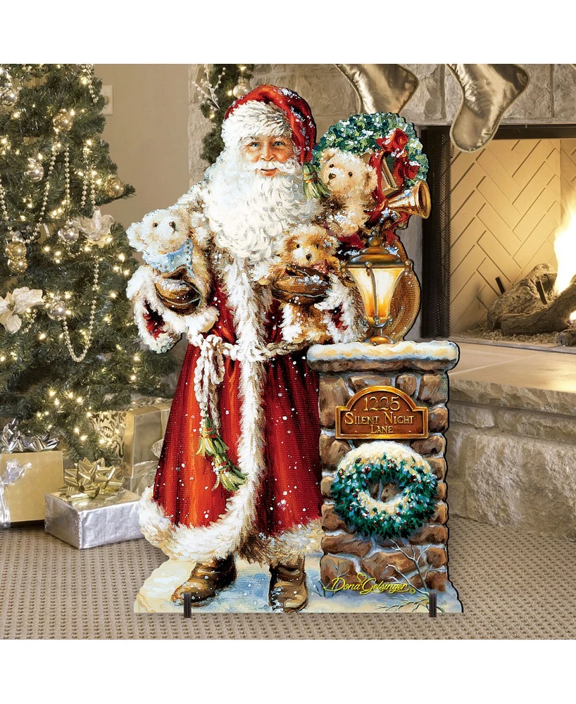 Designocracy by Dona Gelsinger Silent Night Santa Outdoor Decor