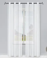 Dainty Home Solid Semi Sheer Grommet Panel Pair Collection