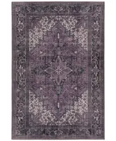 Closeout! D Style Tovia TOV03 Plum 2'3" x 7'7" Runner Rug