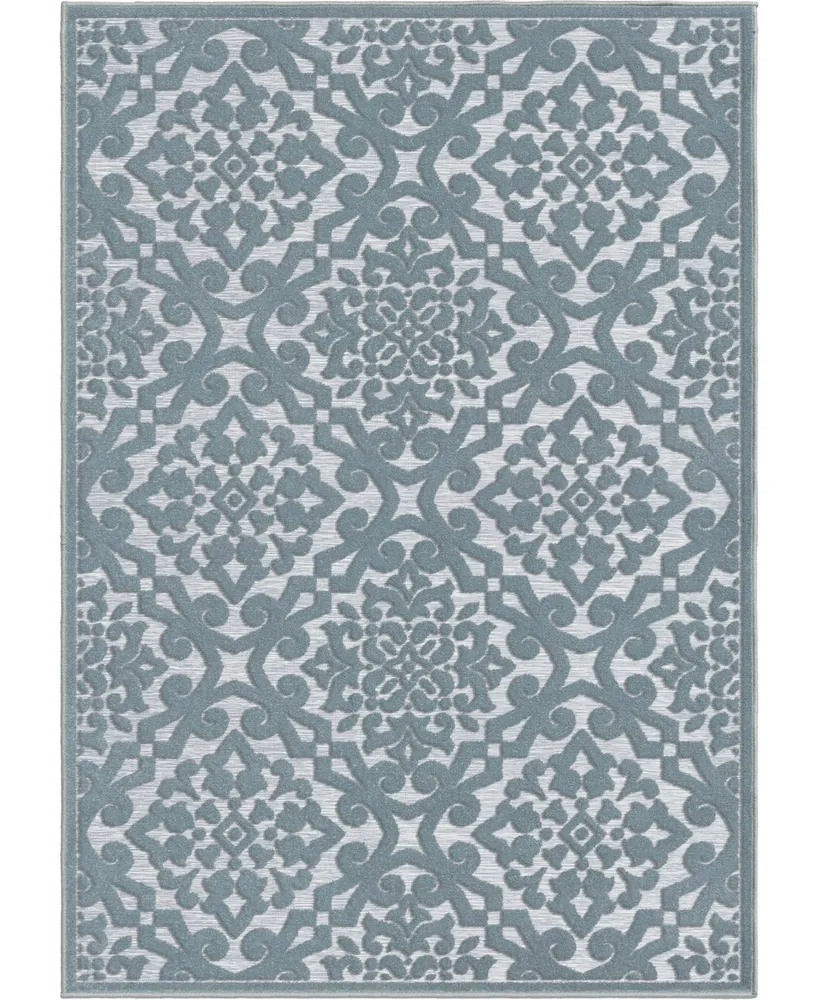 Closeout! Edgewater Living Bourne Lansing Bluestone 9' x 13' Outdoor Area Rug