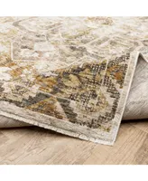 Jhb Designs Kumar Kum11 Gold and Ivory 3'3" x 5' Area Rug