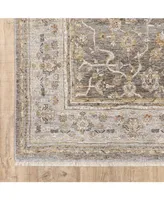 Jhb Designs Kumar Kum02 Beige and Gray 6'7" x 9'6" Area Rug