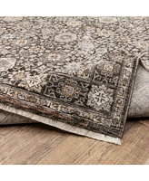 Oriental Weavers Maharaja 71W Gray and Ivory 6'7" x 9'6" Area Rug