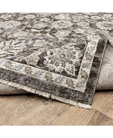 Oriental Weavers Maharaja 70E Gray and Ivory 3'3" x 5' Area Rug
