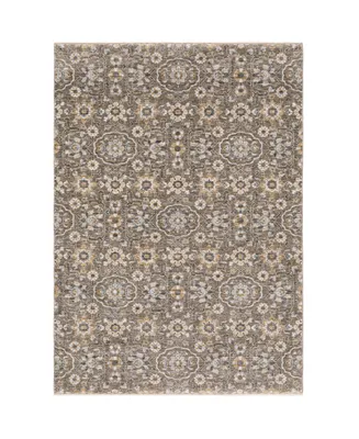 Jhb Designs Kumar Kum09 Gray and Tan 7'10" x 10'10" Area Rug