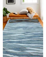 Bb Rugs Downtown Tud-02 Blue 5'6" x 8'6" Area Rug