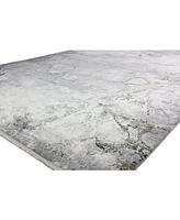 Bashian Charm Cha-01 Gray, Gold 5' x 8' Area Rug