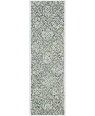Safavieh Abstract 201 Blue and Gray 2'3" x 12' Runner Area Rug