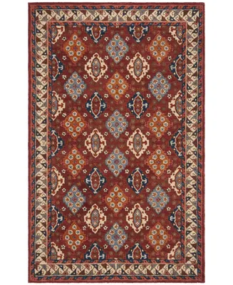 Safavieh Antiquity At509 Red and Blue 4' x 6' Area Rug