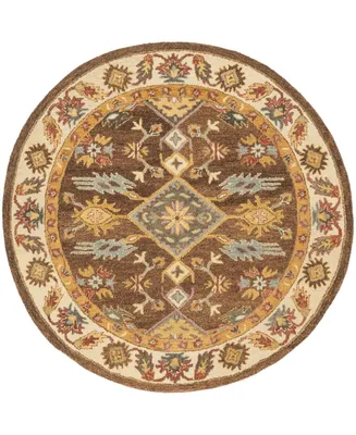 Safavieh Antiquity At502 Tan 6' x 6' Round Area Rug